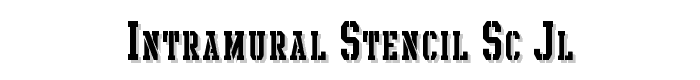 Intramural Stencil SC JL font
